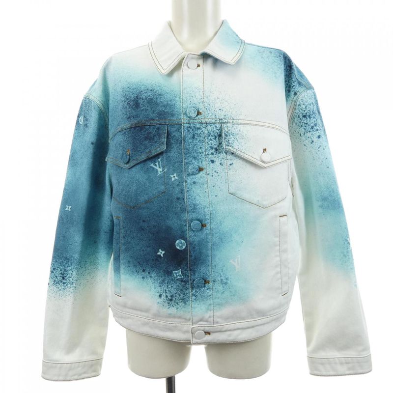 Louis Vuitton LV Sprayed Denim Jacket Hoa10wu14 Denim Jacket