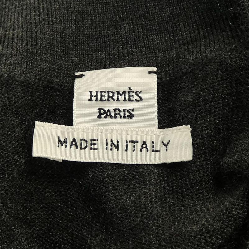 Hermes Medor Wood Button 5h2736dp Cardigan