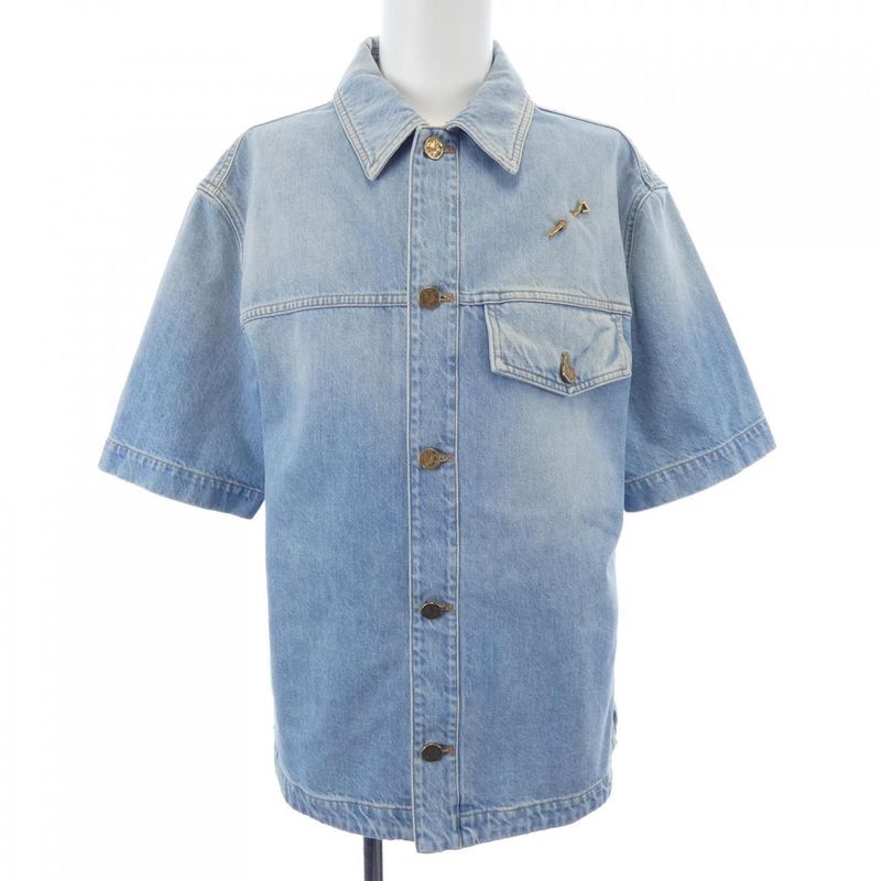 Louis Vuitton Denim Short Sleeve Shirt Hls50weu6 S/s Shirt