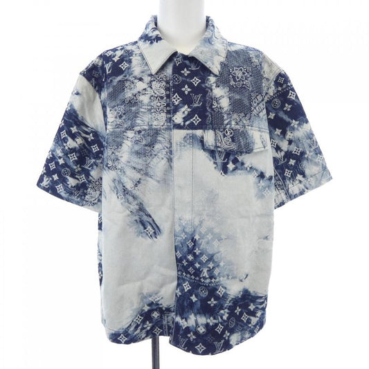 Louis Vuitton Monogram Bandana Short Sleeve Denim Shirt Hns17wnw2 S Shirt