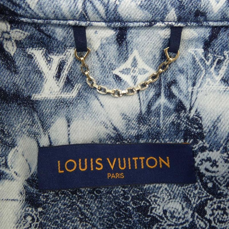 Louis Vuitton Monogram Bandana Short Sleeve Denim Shirt Hns17wnw2 S Shirt