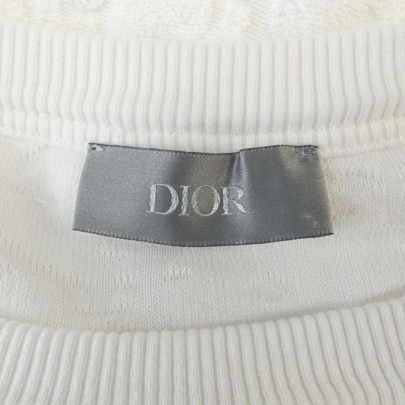 Dior Oblique Terry Cotton Jacquard Oblique 113j692a0614 T-Shirt