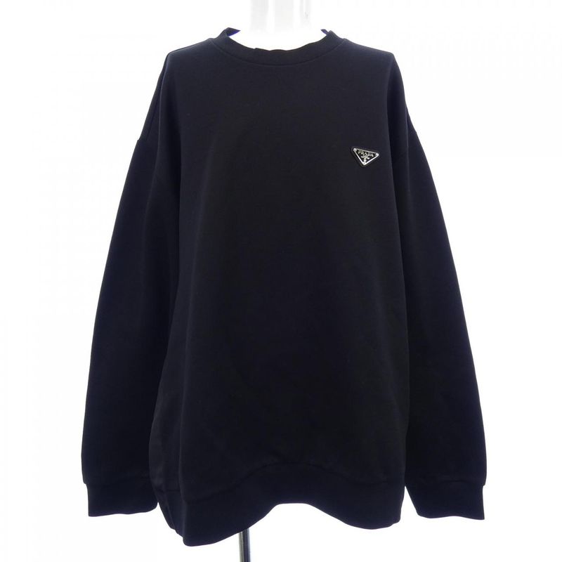 Prada Technical Cotton Triangle Logo Ujl30a S222 110q Sweatshirt