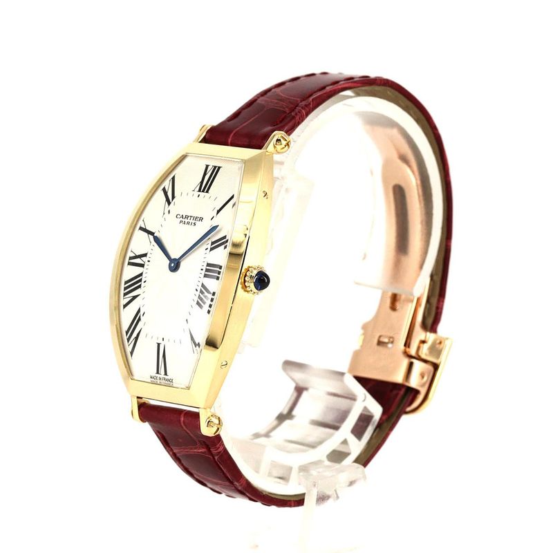 Cartier Tonneau Lm Yg W1527651 Yg Hand-Wound