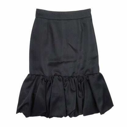 17aw Prada Balloon Mimore Skirt Semi Tight Silhouette Below Knee Length Wool