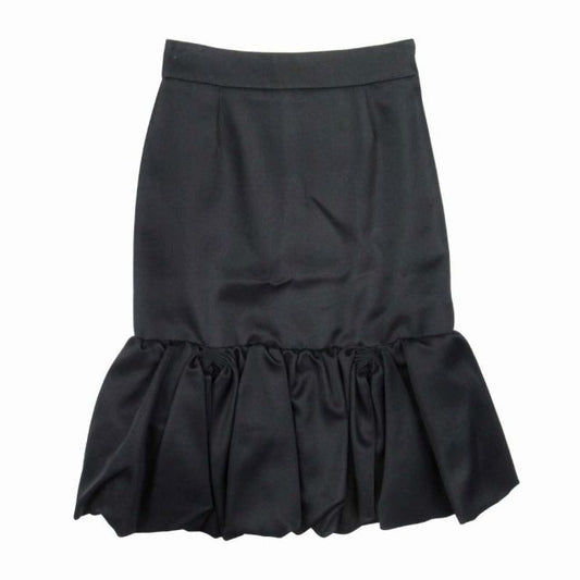 17aw Prada Balloon Mimore Skirt Semi Tight Silhouette Below Knee Length Wool