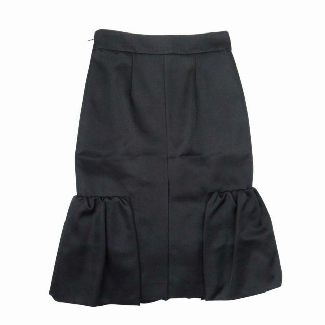17aw Prada Balloon Mimore Skirt Semi Tight Silhouette Below Knee Length Wool