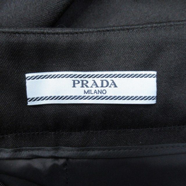 17aw Prada Balloon Mimore Skirt Semi Tight Silhouette Below Knee Length Wool