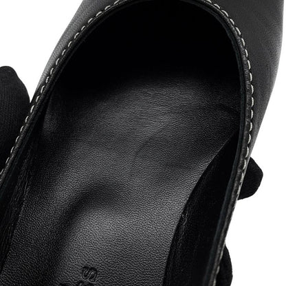 Hermes Ballet Shoes Liz Nappa Leather 35 Black