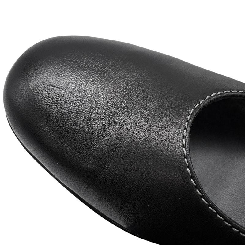 Hermes Ballet Shoes Liz Nappa Leather 35 Black