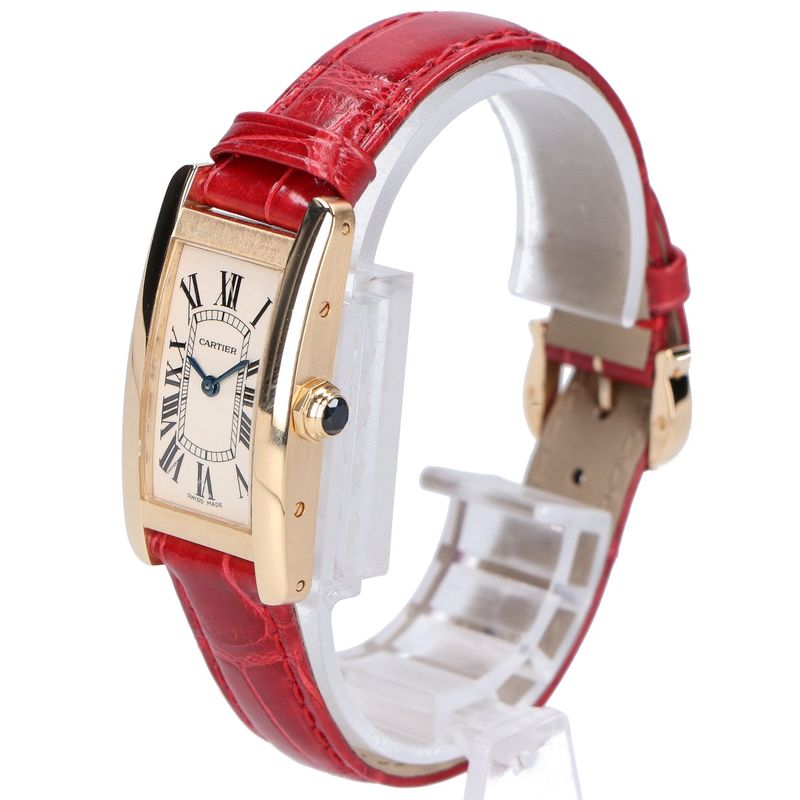 Cartier 750yg W2601556 Tank American Sm Qz