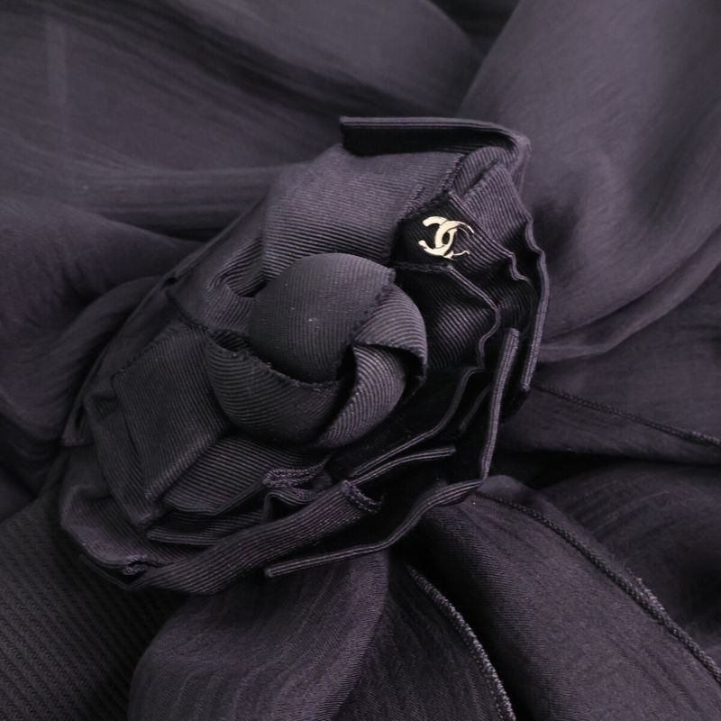 Chanel Unused Domestic Authentic P45488w05261 Camellia Ribbon Back Coco Button