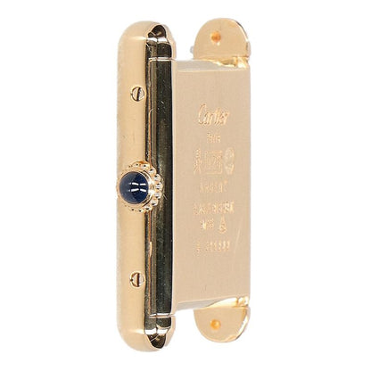 Cartier 76-81 925 Must Tank Vermeil Lm Black Dial with Manual Winding