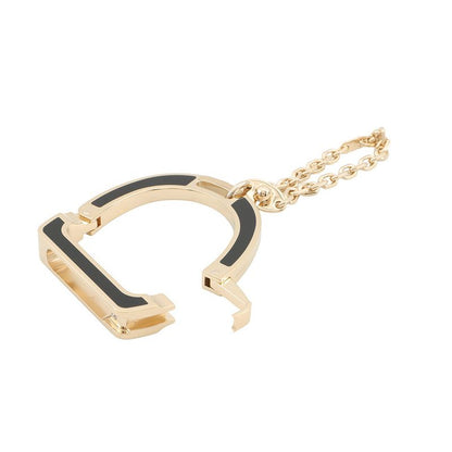 Hermes Glove Holder Ideal Black Champagne Gold Metal Gloves