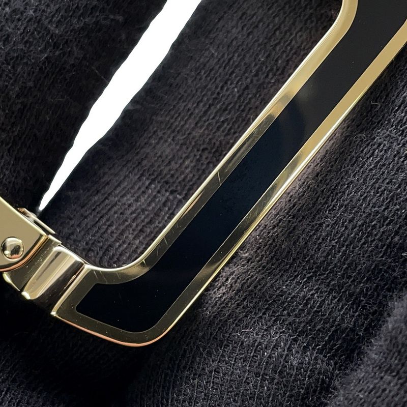 Hermes Glove Holder Ideal Black Champagne Gold Metal Gloves