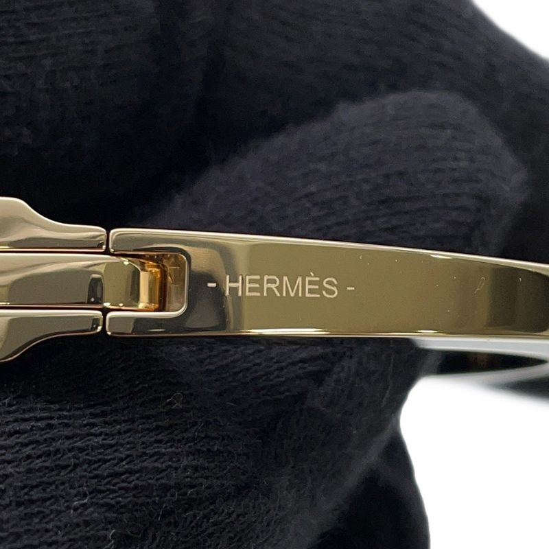 Hermes Glove Holder Ideal Black Champagne Gold Metal Gloves