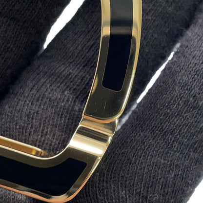 Hermes Glove Holder Ideal Black Champagne Gold Metal Gloves