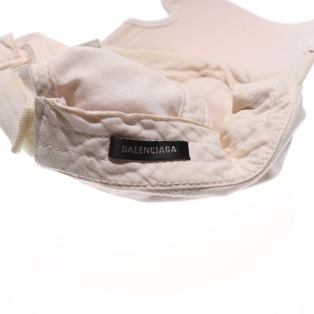 Balenciaga Be Different Cap Logo Embroidery Baseball Cap Hat White 732677 410b2