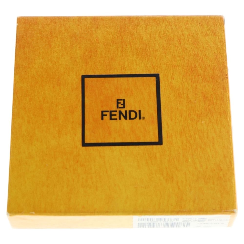 Fendi Zucca Pattern Bifold Wallet Compact Wallet Card Case Brown Leather X