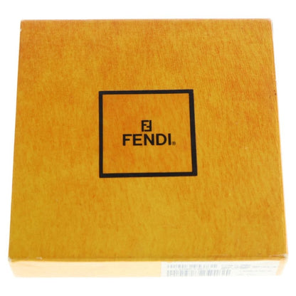Fendi Zucca Pattern Bifold Wallet Compact Wallet Card Case Brown Leather X