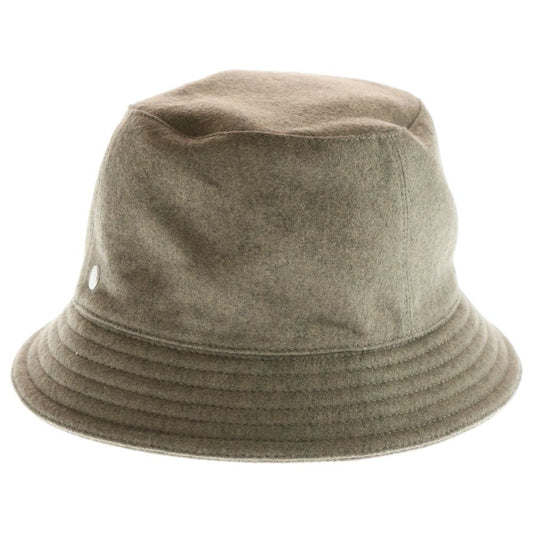 Hermes Bucket Hat Hat Cashmere Khaki Olive Brown Silver Hardware