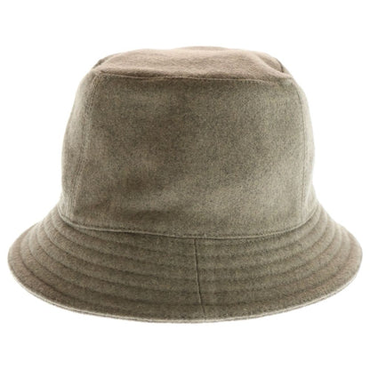 Hermes Bucket Hat Hat Cashmere Khaki Olive Brown Silver Hardware
