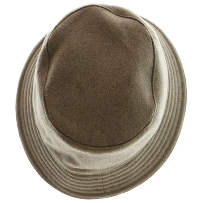 Hermes Bucket Hat Hat Cashmere Khaki Olive Brown Silver Hardware