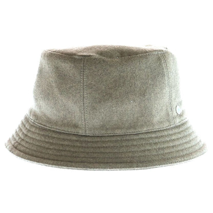 Hermes Bucket Hat Hat Cashmere Khaki Olive Brown Silver Hardware