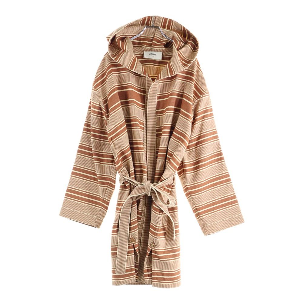 Celine 24aw 2m42d199x Border Logo Bathrobe Brown