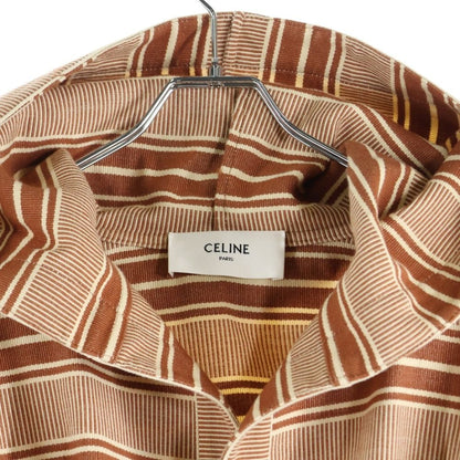 Celine 24aw 2m42d199x Border Logo Bathrobe Brown