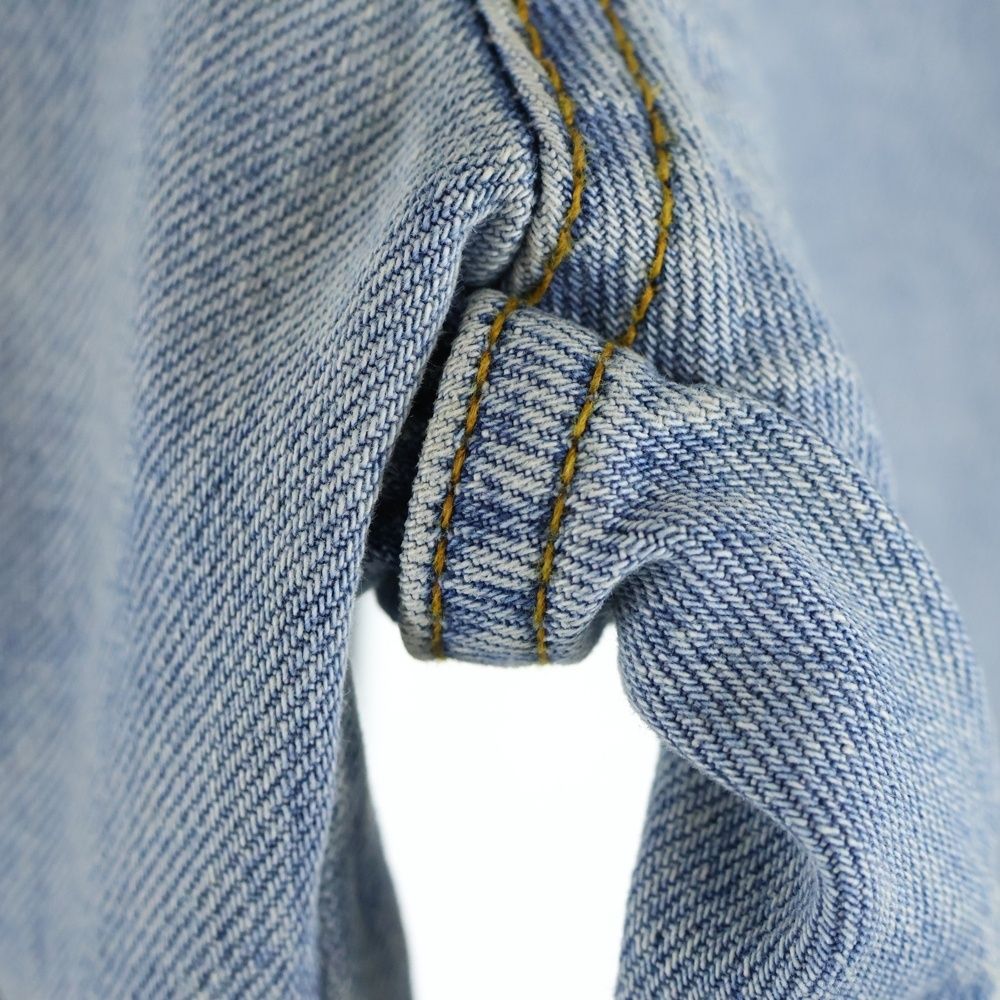 Gucci Contrast Panel Patent Leather Patch Distressed Straight Denim Pants Jeans