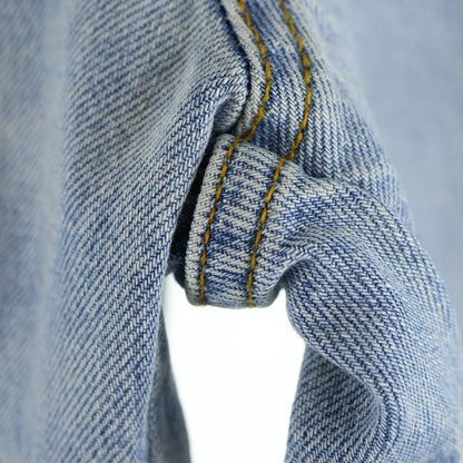 Gucci Contrast Panel Patent Leather Patch Distressed Straight Denim Pants Jeans