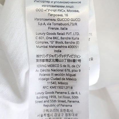 Gucci 25ss Web Stripe Logo Print Crew Neck Short Sleeve T-Shirt Cut and Sewn