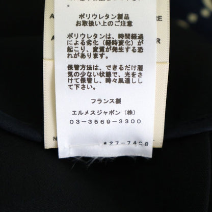 Hermes 22aw Wool Center Press Tapered Slacks Pants Black Women's