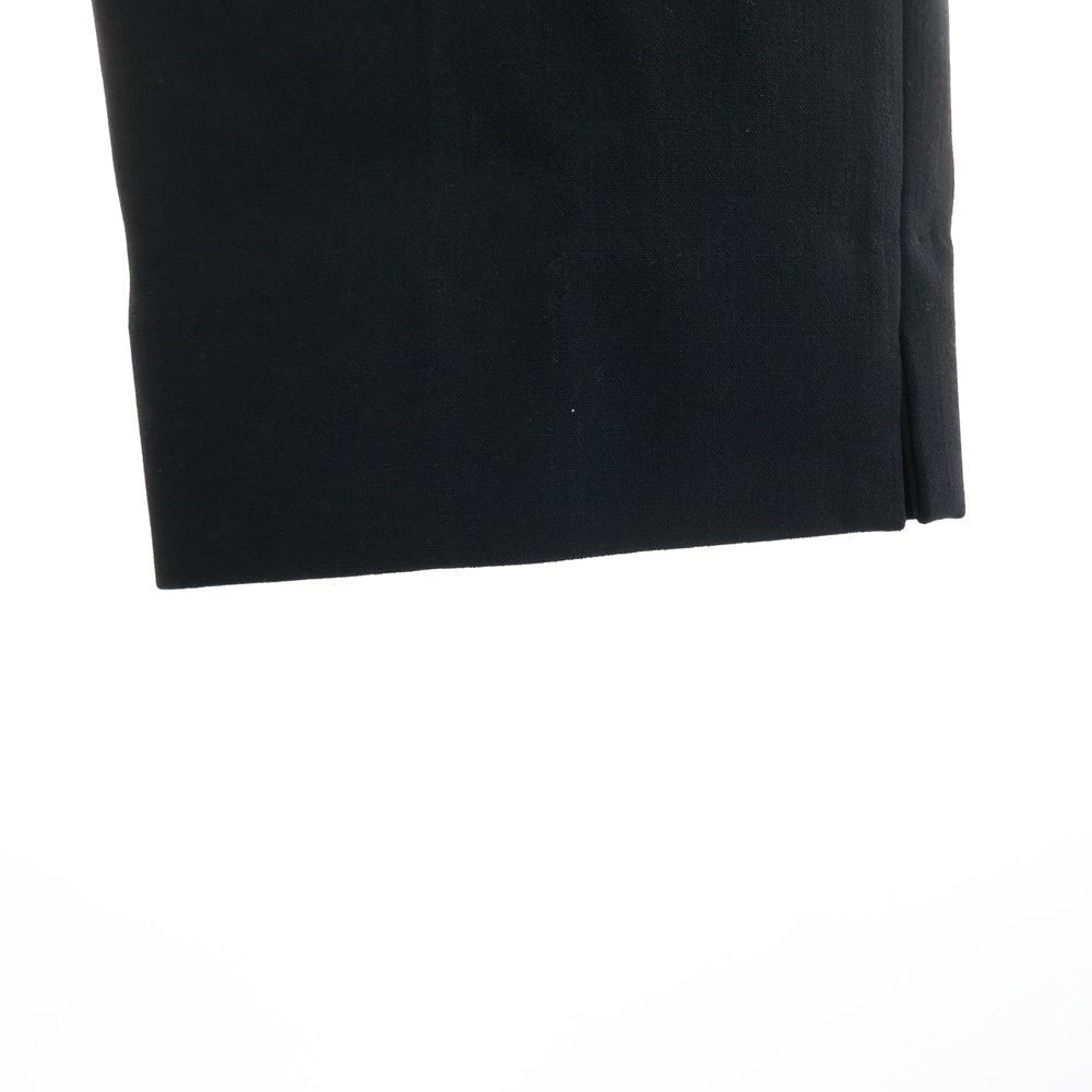 Hermes 22aw Wool Center Press Tapered Slacks Pants Black Women's