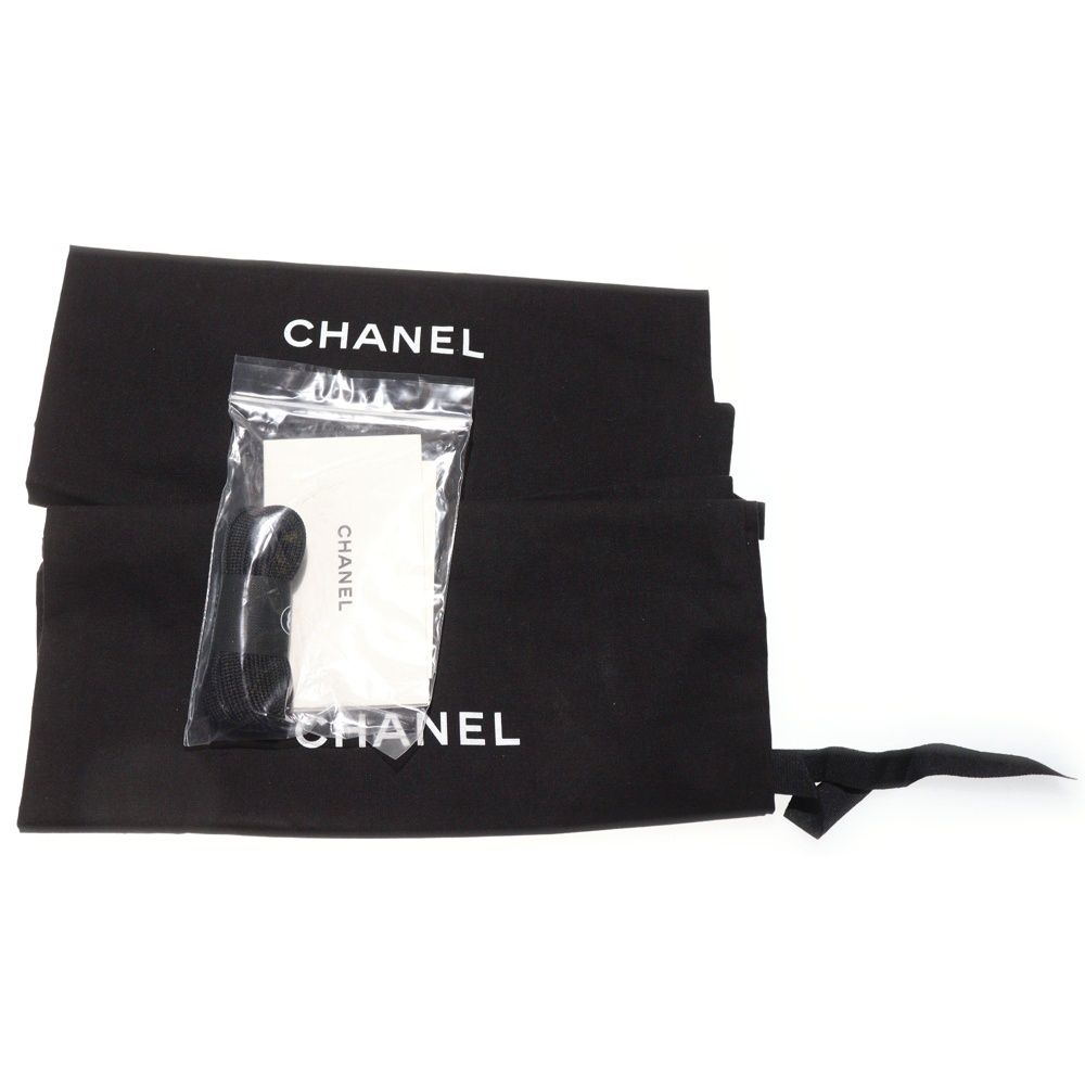 Chanel Coco Mark Logo Print Leather Canvas Boa Lining Lace Up High Cut Shoes