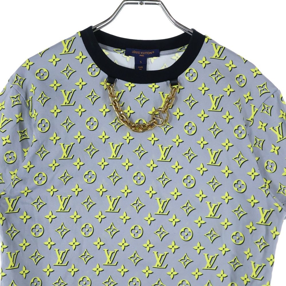 Louis Vuitton 23aw LV Logo Chain Monogram Crew Neck Short Sleeve Cut and Sewn