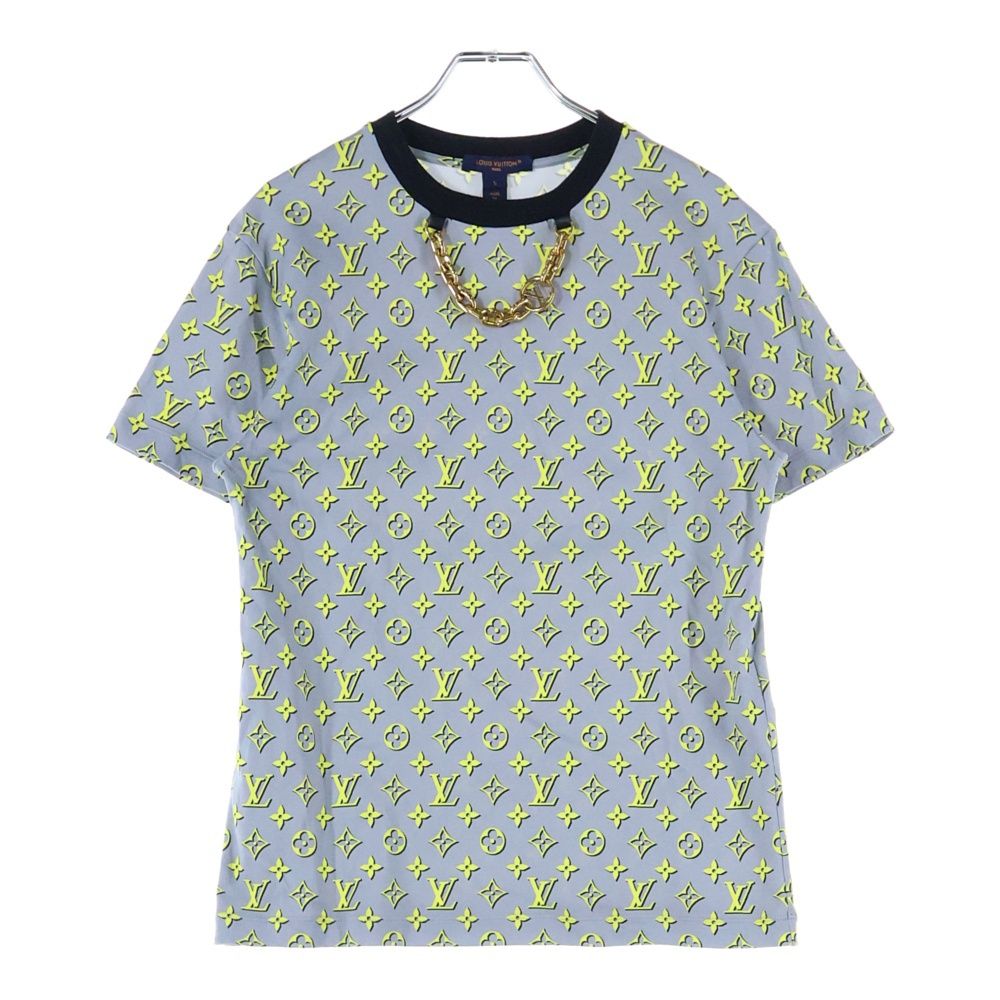 Louis Vuitton 23aw LV Logo Chain Monogram Crew Neck Short Sleeve Cut and Sewn