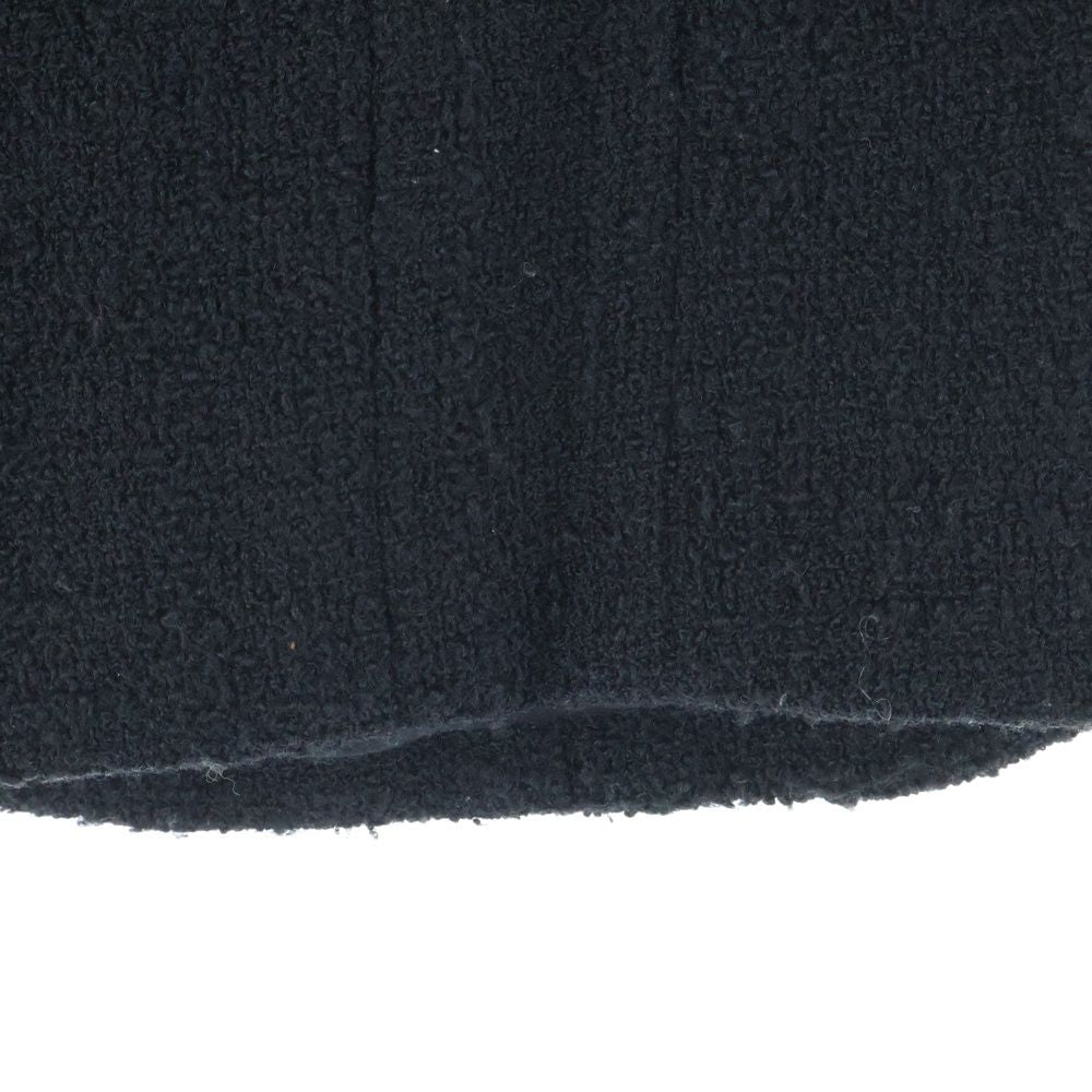 Chanel 94aw Wool Tweed Tight Mini Skirt Black Women's