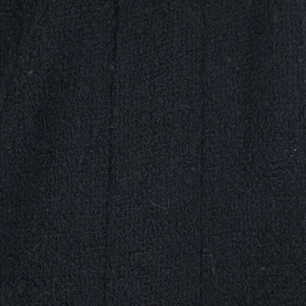 Chanel 94aw Wool Tweed Tight Mini Skirt Black Women's