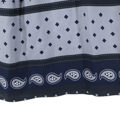 Hermes 22aw Silk Scarf Pattern Print Medium Skirt Gray/navy Women's