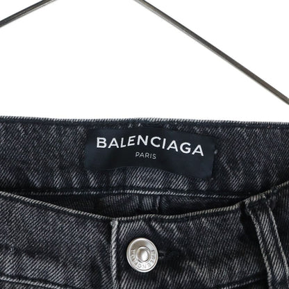Balenciaga 18ss Distressed Washed Straight Denim Pants Black 486225 Tue14