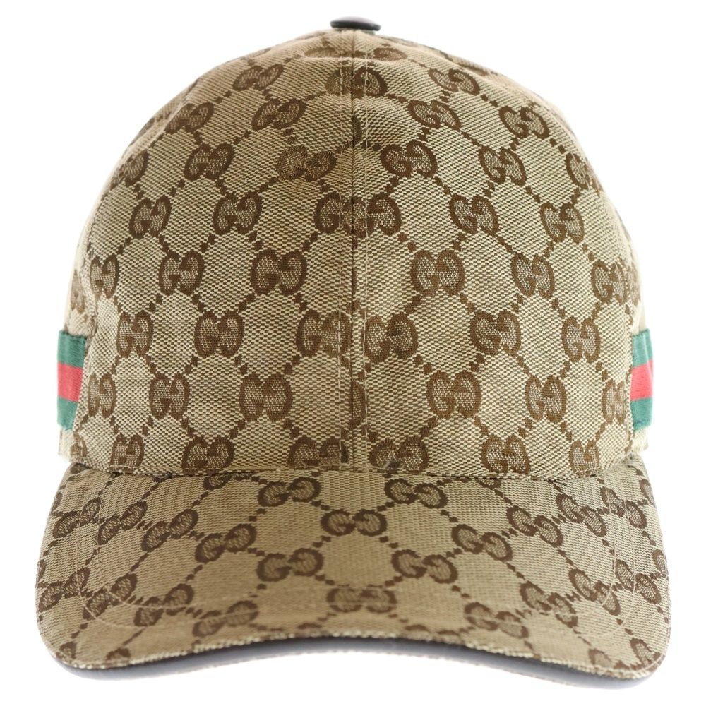 Gucci GG Canvas Sherry Line Cap Hat Beige