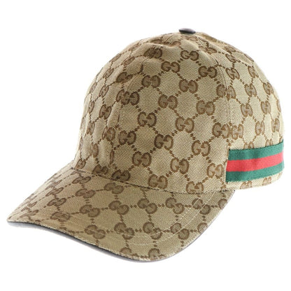 Gucci GG Canvas Sherry Line Cap Hat Beige
