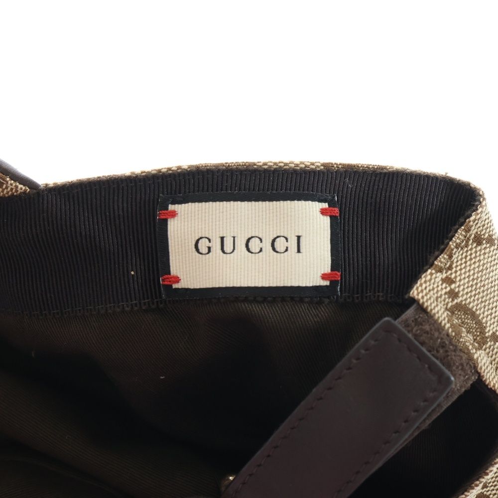 Gucci GG Canvas Sherry Line Cap Hat Beige