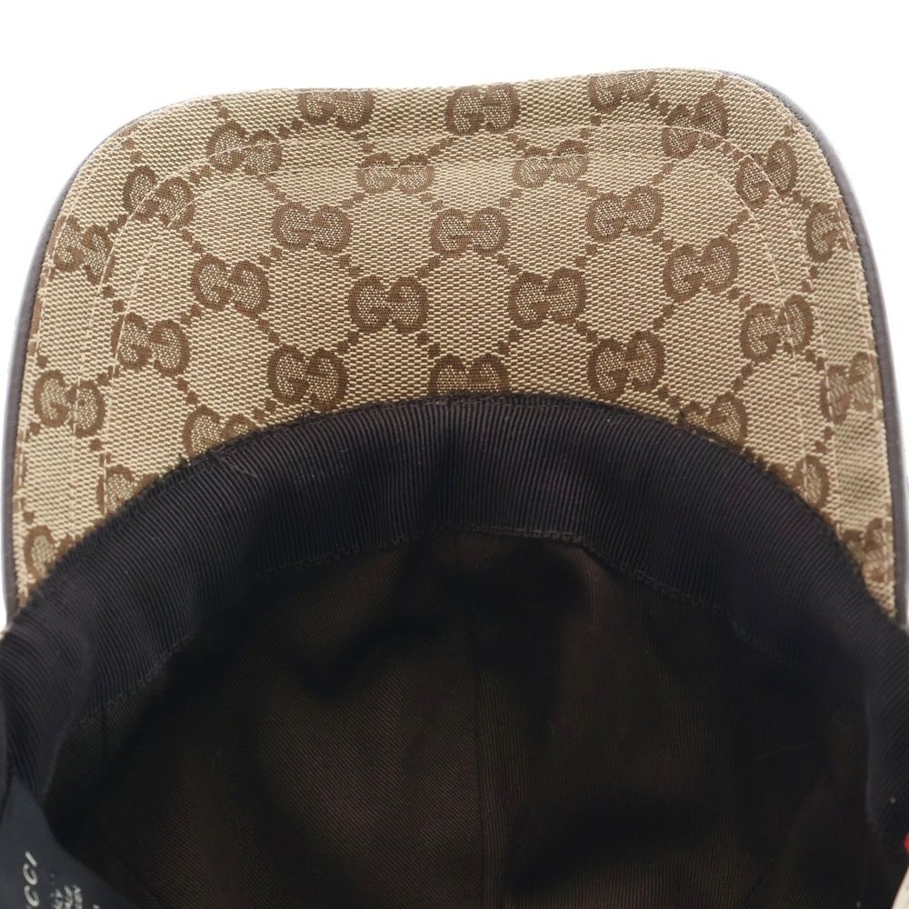 Gucci GG Canvas Sherry Line Cap Hat Beige