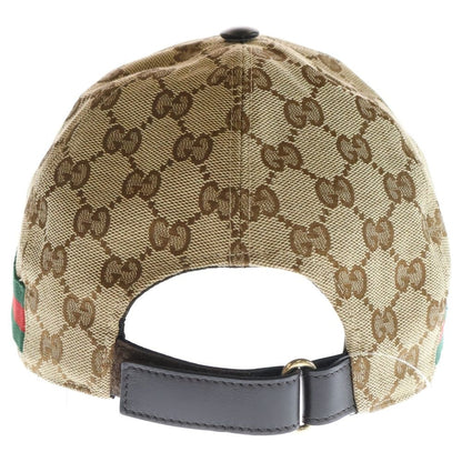 Gucci GG Canvas Sherry Line Cap Hat Beige