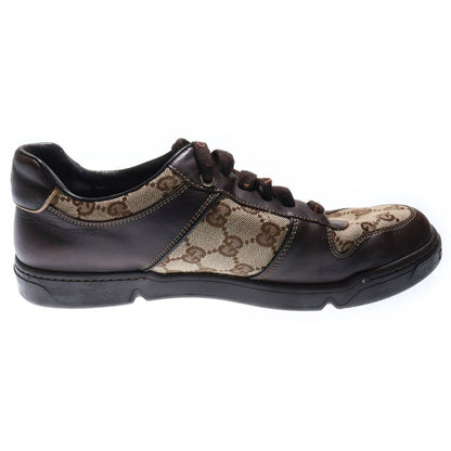 Gucci GG All Over Pattern Sherry Line Low Cut Sneakers Brown