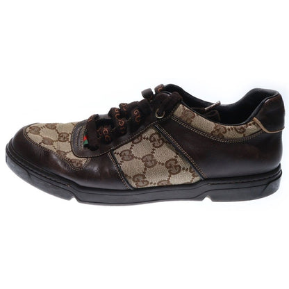 Gucci GG All Over Pattern Sherry Line Low Cut Sneakers Brown