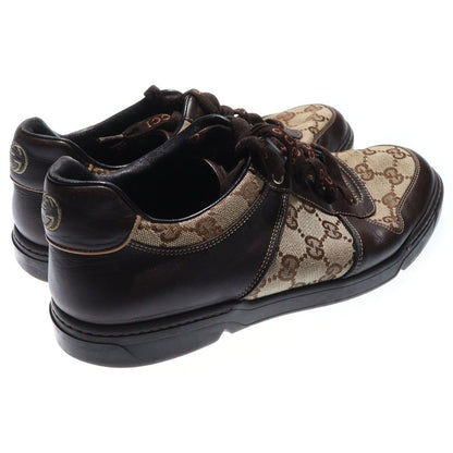 Gucci GG All Over Pattern Sherry Line Low Cut Sneakers Brown